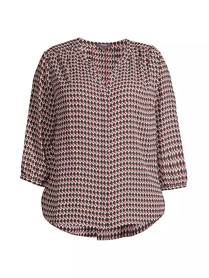 

Блузка с защипами и пуговицами спереди Nydj, Plus Size, цвет darby peaks