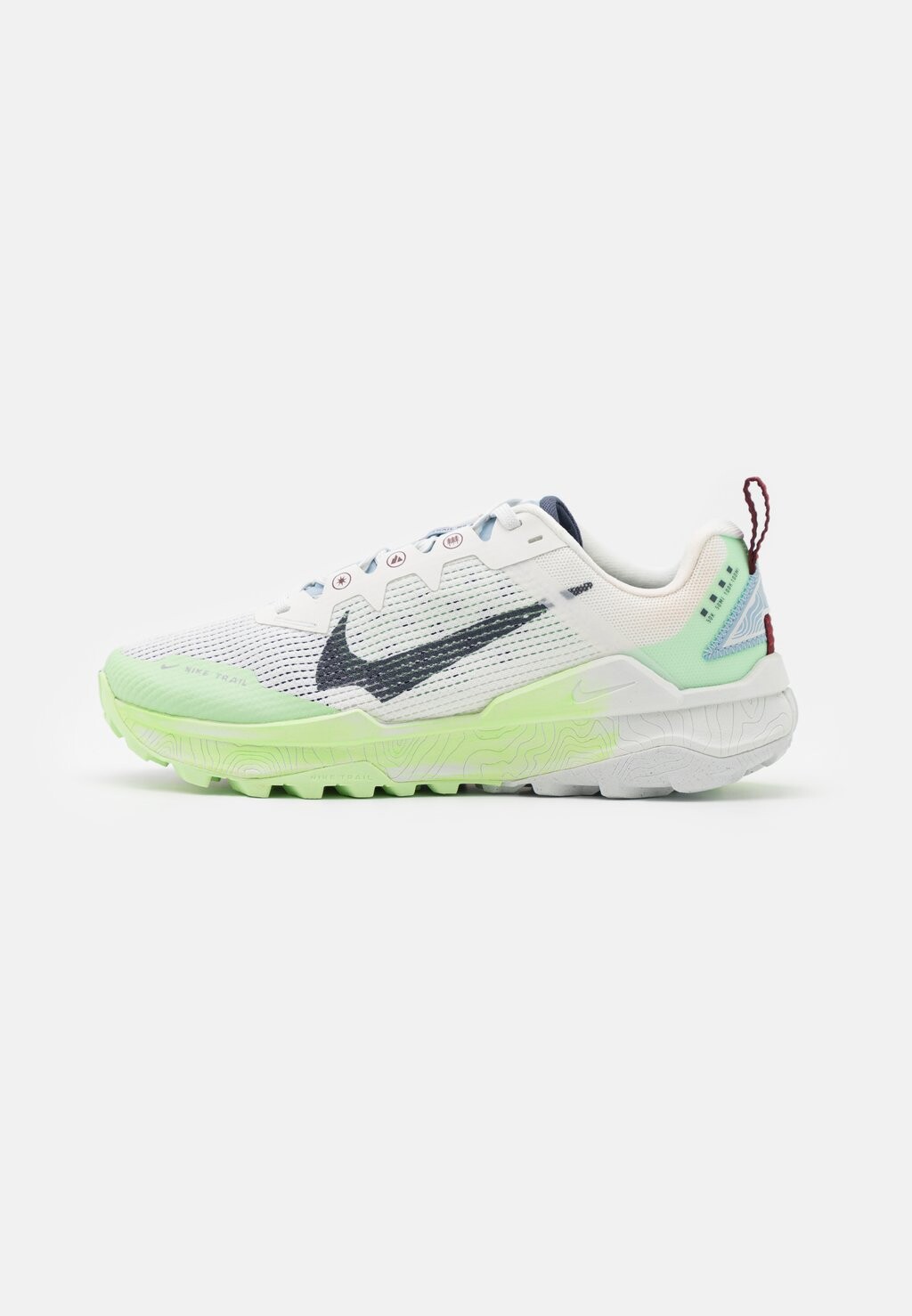 Кроссовки для бега по пересеченной местности REACT WILDHORSE 8 Nike, цвет summit white/thunder blue/vapor green/light armory blue/dark team red носки 2 пакета унисекс nike цвет photo blue ashen slate vapor green photo blue vapor green