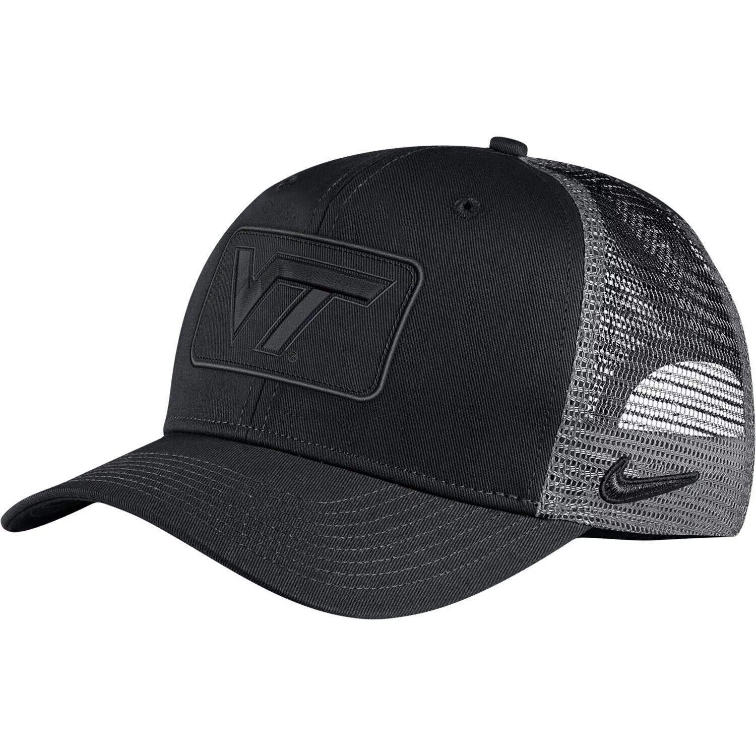 

Мужская кепка Nike Virginia Tech Hokies Classic99 Triple Black Trucker Snapback