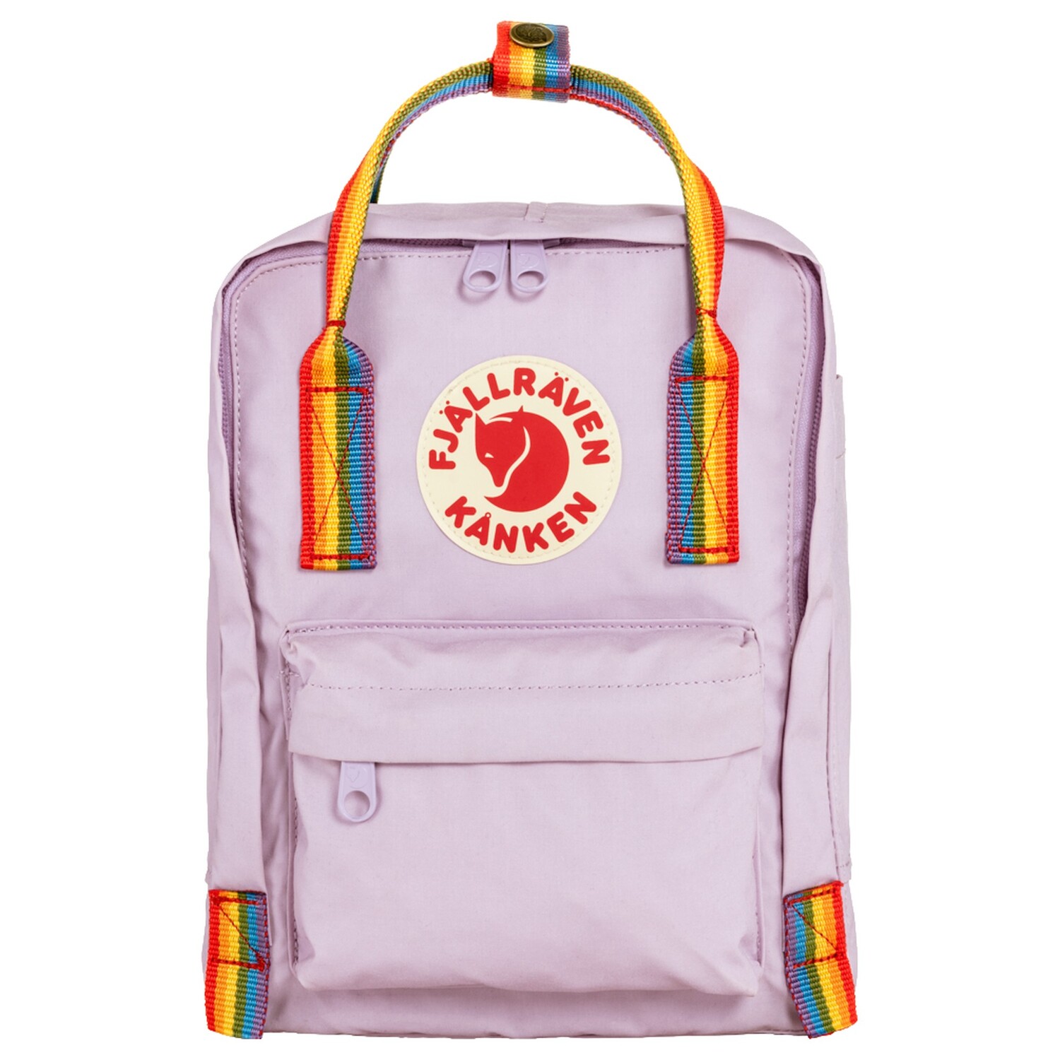 

Рюкзак FJÄLLRÄVEN Kånken Rainbow Mini 7 29 cm, цвет pastel lavender rainbow