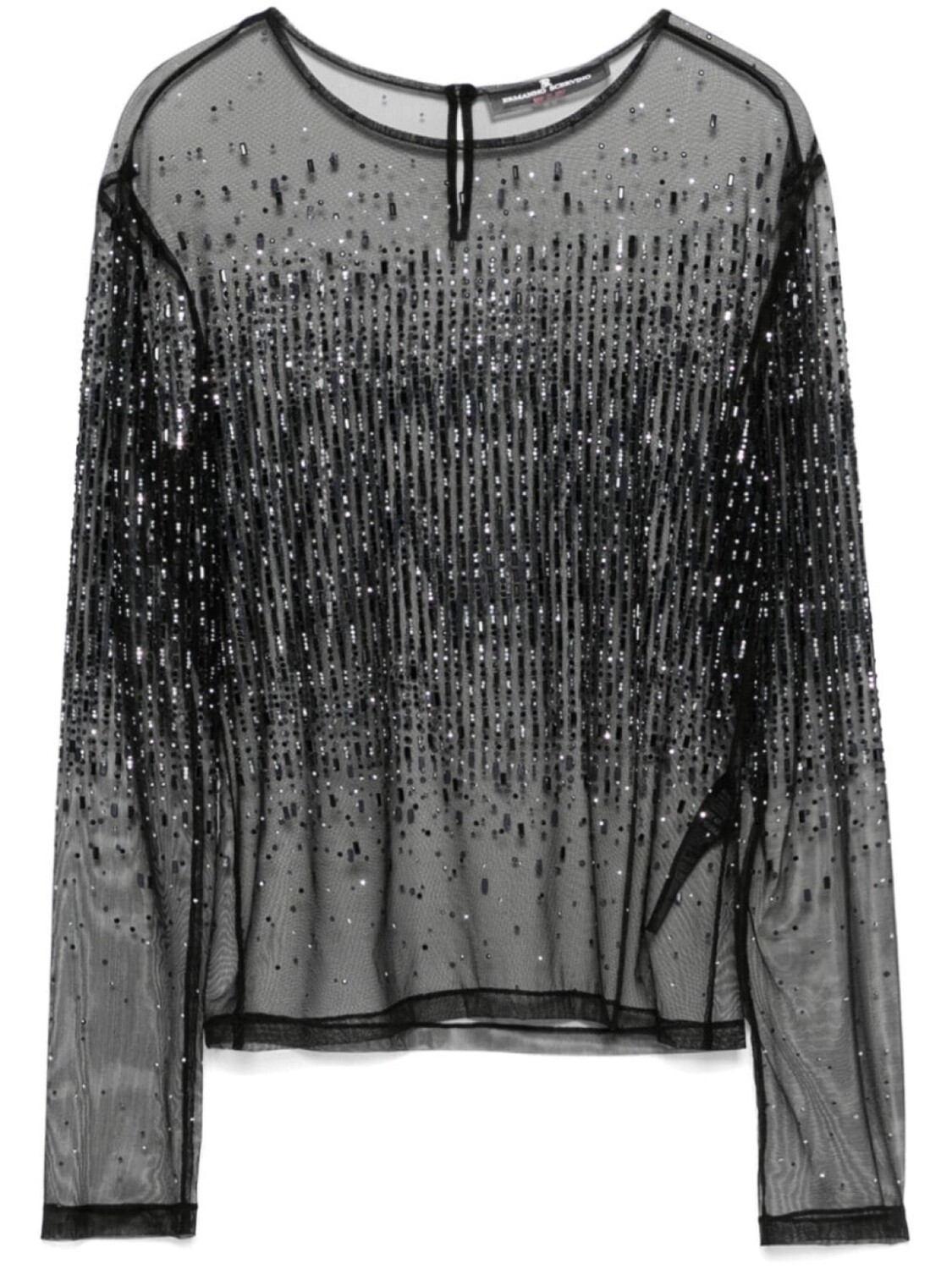 

Блузка с кристаллами Ermanno Scervino, черный