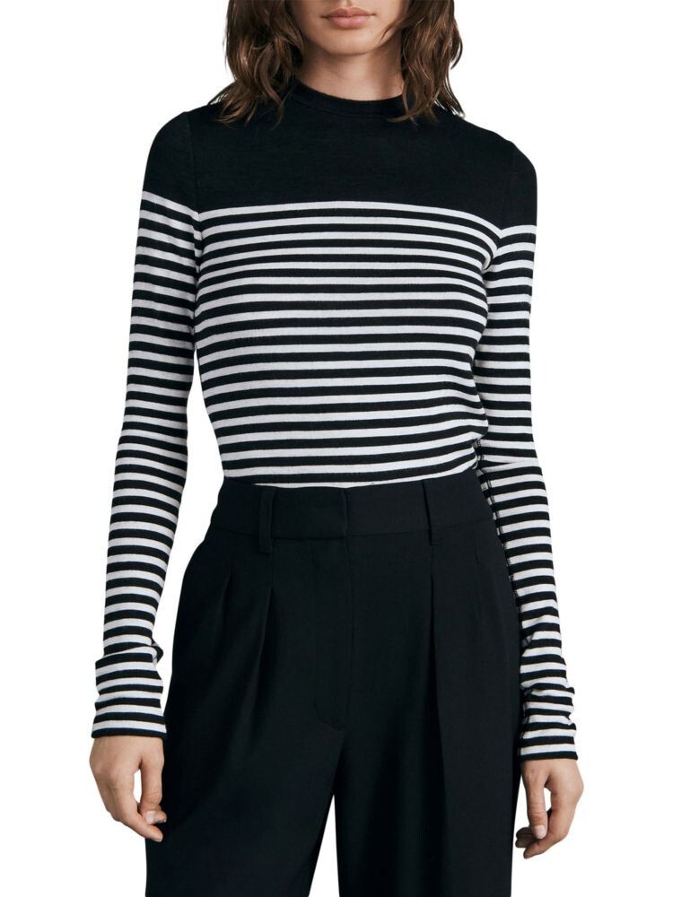 

Бретонский полосатый свитер Rag & Bone, цвет Black Multi