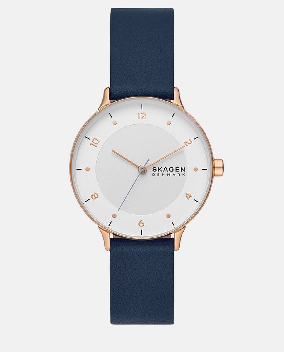 

Riis SKW3090 синие кожаные женские часы Skagen, синий