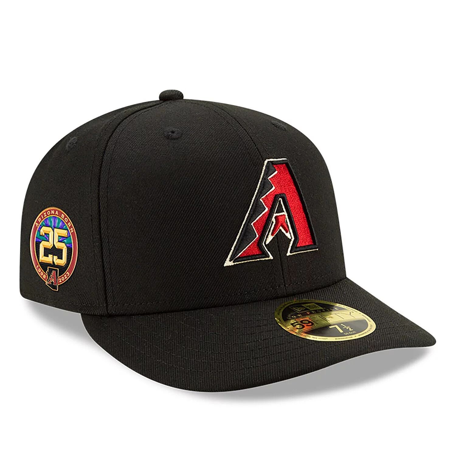 

Мужская аутентичная коллекция New Era Black Arizona Diamondbacks, посвященная 25-летию, низкопрофильная шляпа для поля 59FIFTY