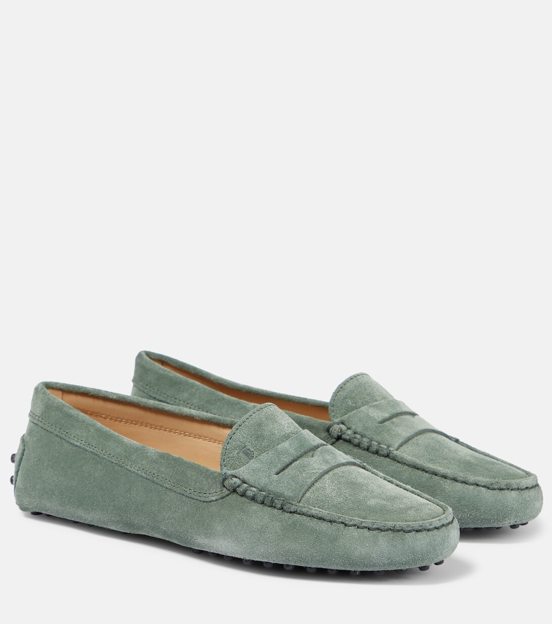 

Замшевые мокасины Gommino Tod's, зеленый