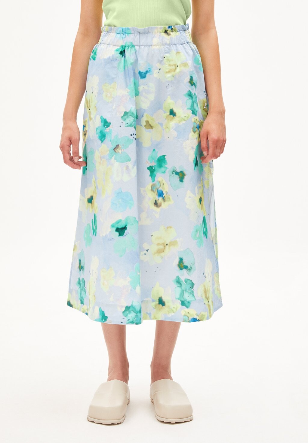 

Юбка А-силуэта AAIMEMI AQUA FLORAL ARMEDANGELS, цвет morning sky