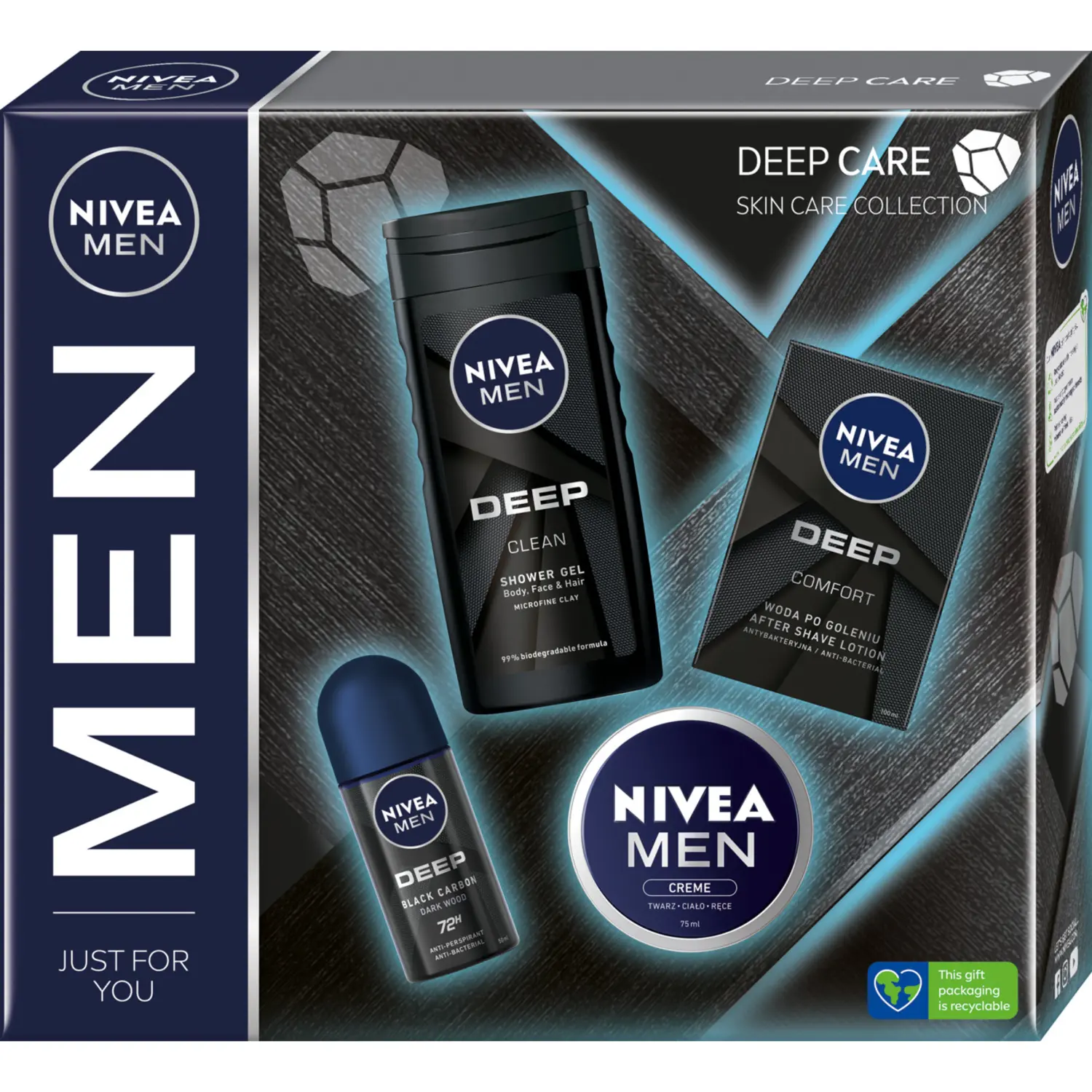 

Набор: крем для лица и тела Nivea Men Deep Care, 100 мл