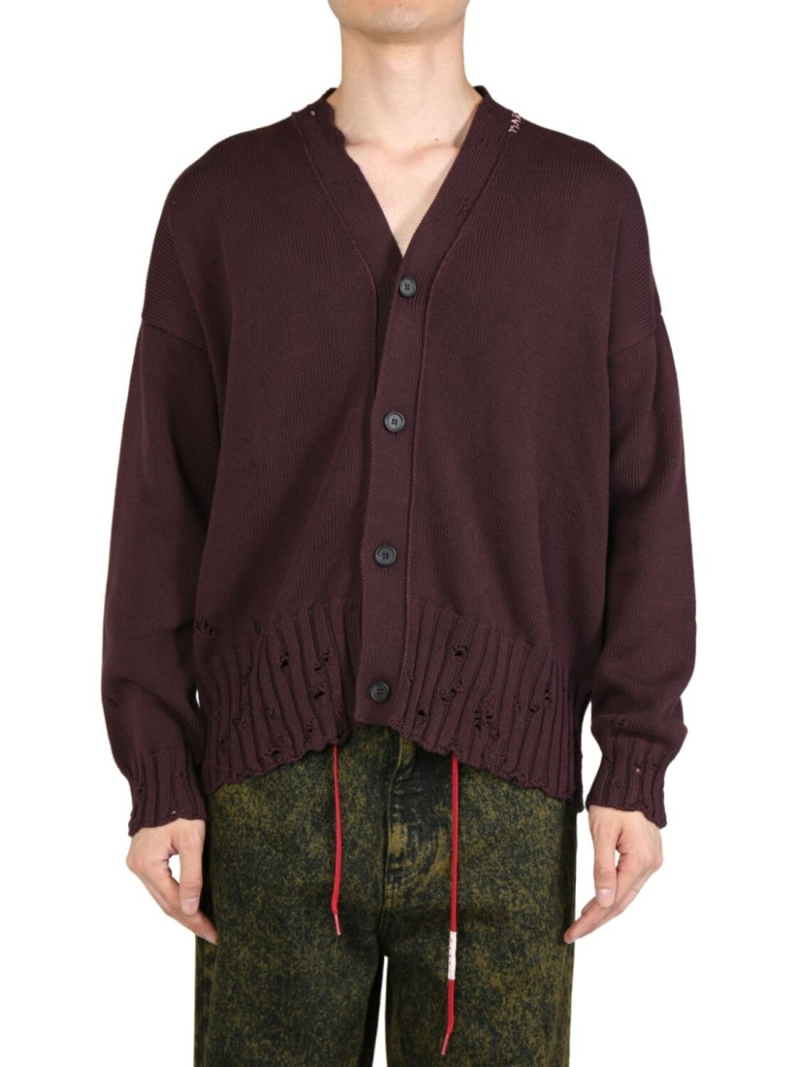 

Кардиган с вышитым логотипом Marni, красный