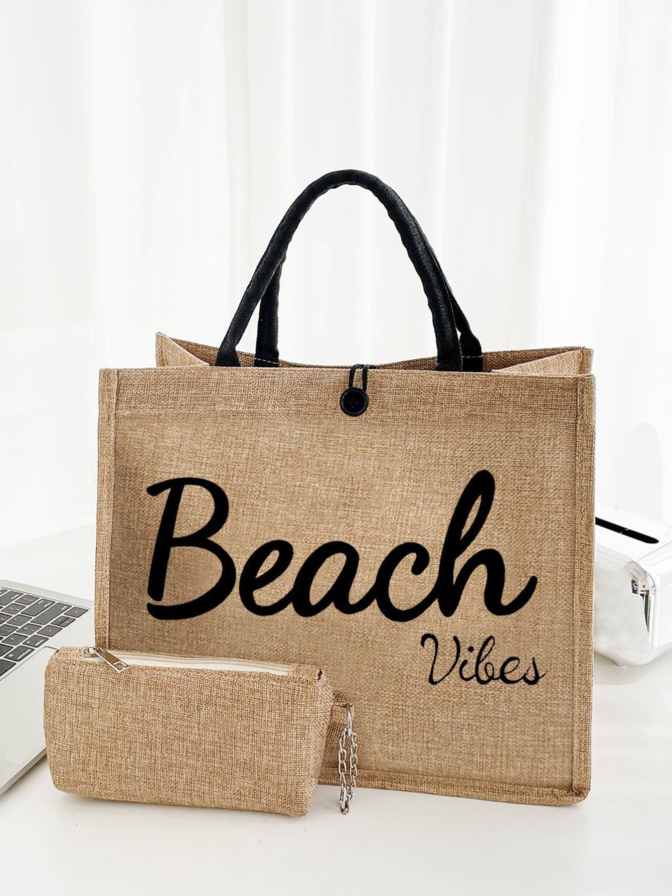 цена 2шт льняная пляжная праздничная сумка с алфавитом, хаки