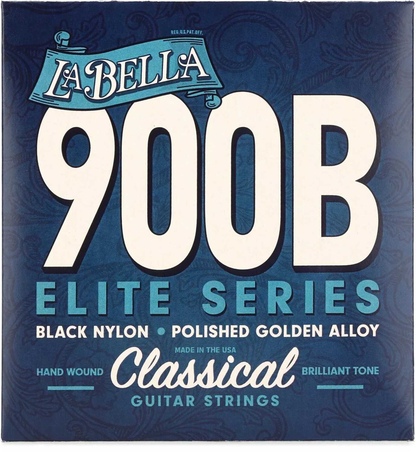 

Струны для классической гитары La Bella 900B Elite, черный нейлон, полированный золотой сплав, среднее натяжение