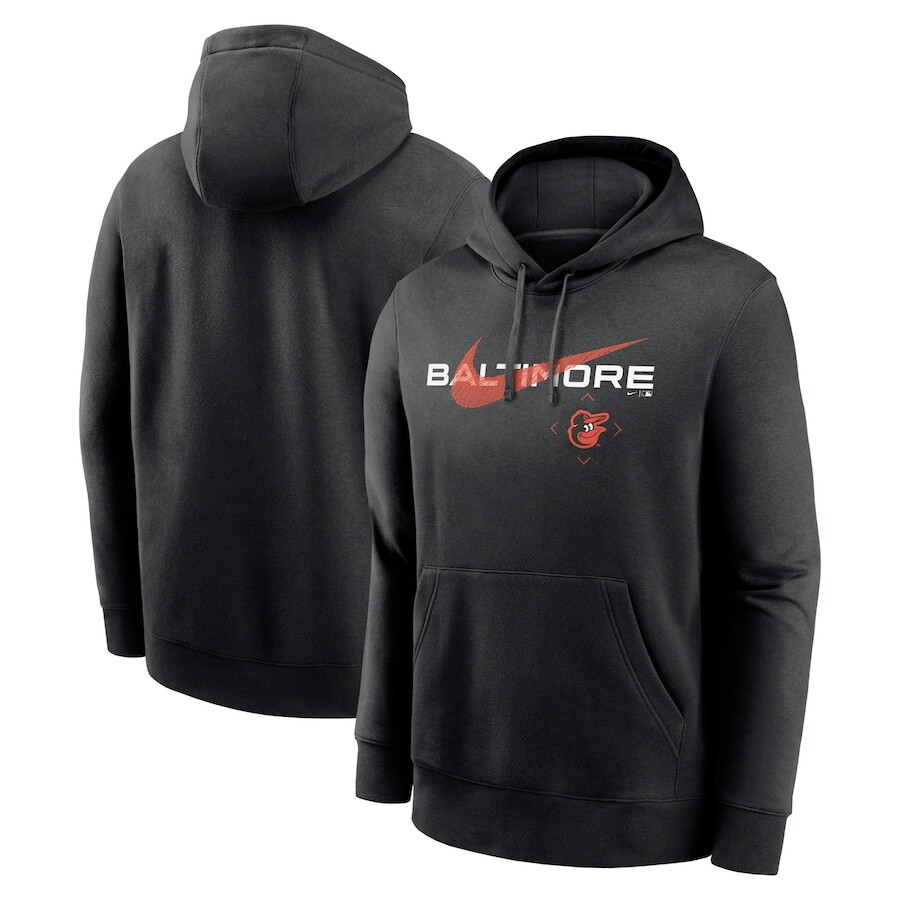 

Пуловер с капюшоном Nike Baltimore Orioles, черный