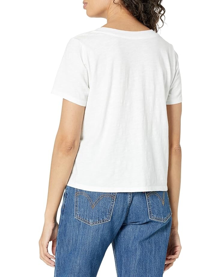 

Футболка Eileen Fisher V-Neck Short Sleeve Tee, белый