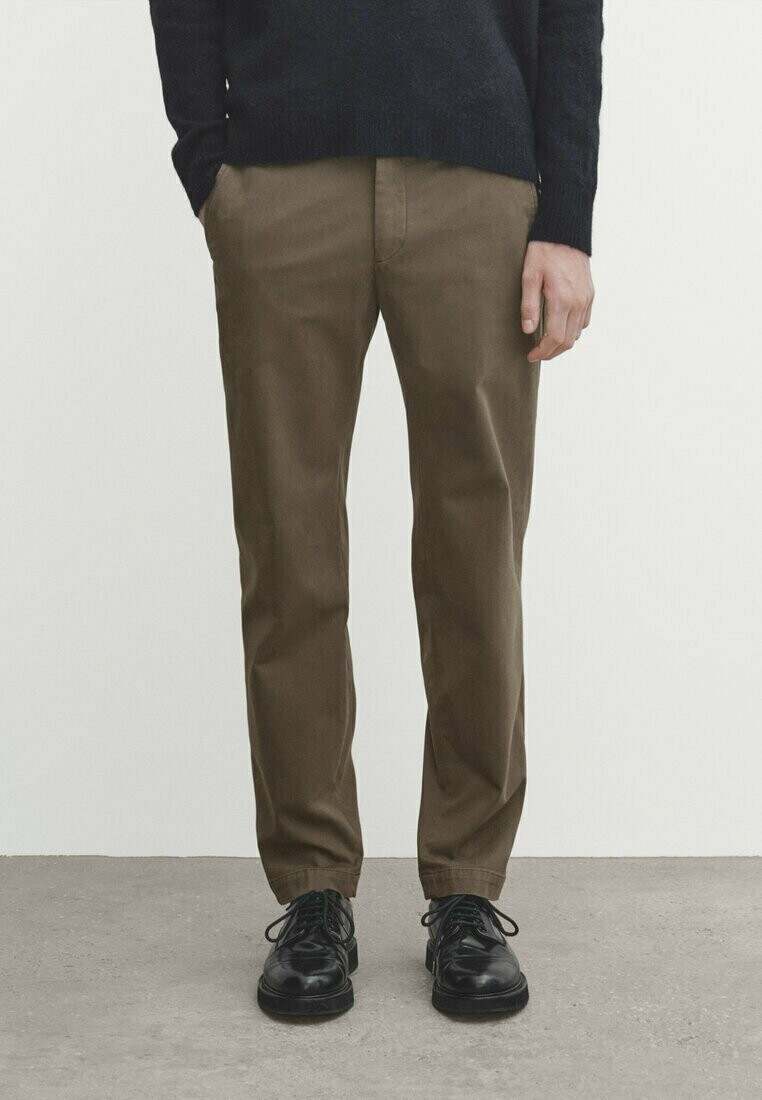 

Чино Massimo Dutti, цвет khaki