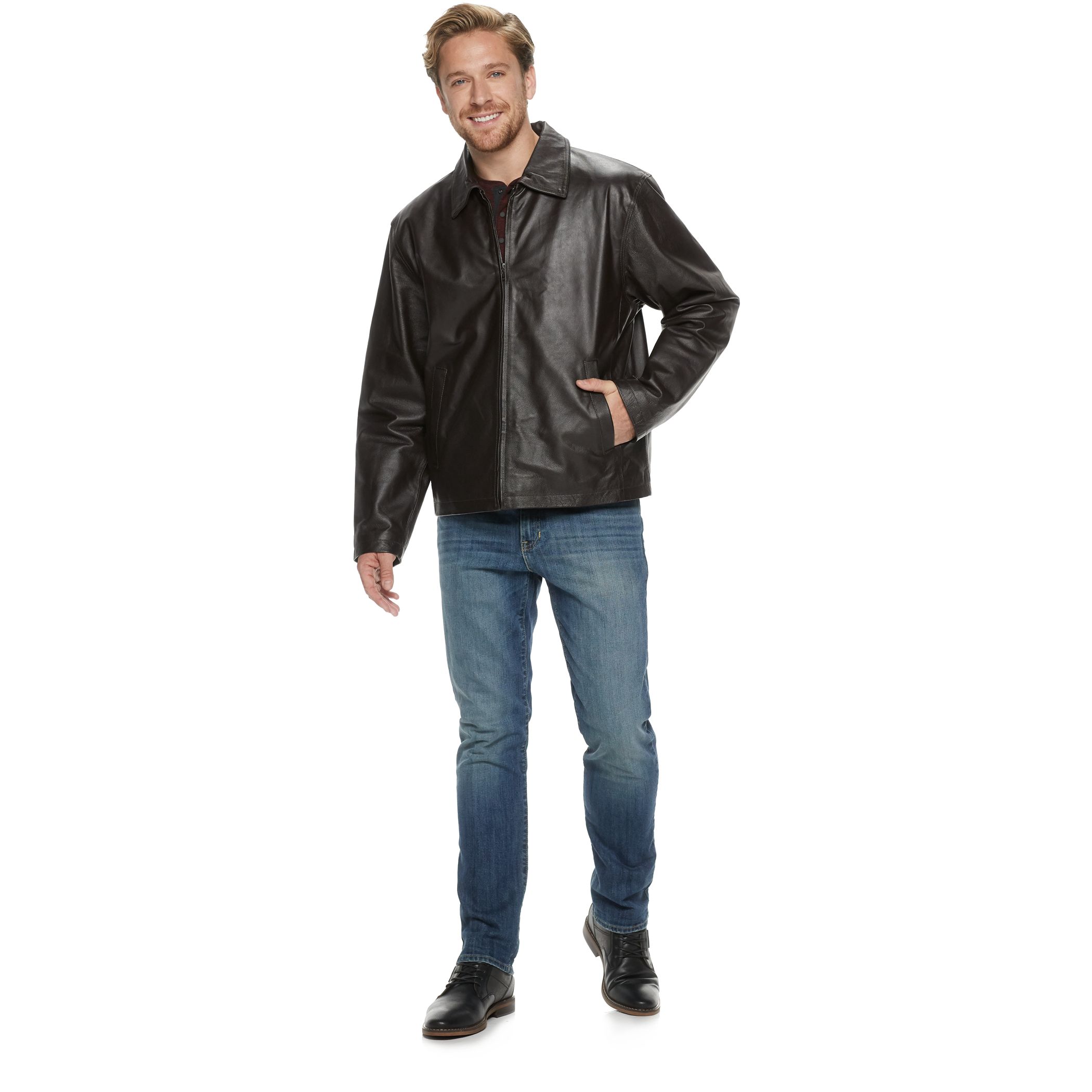 Мужская винтажная кожаная куртка Vintage Leather, черный