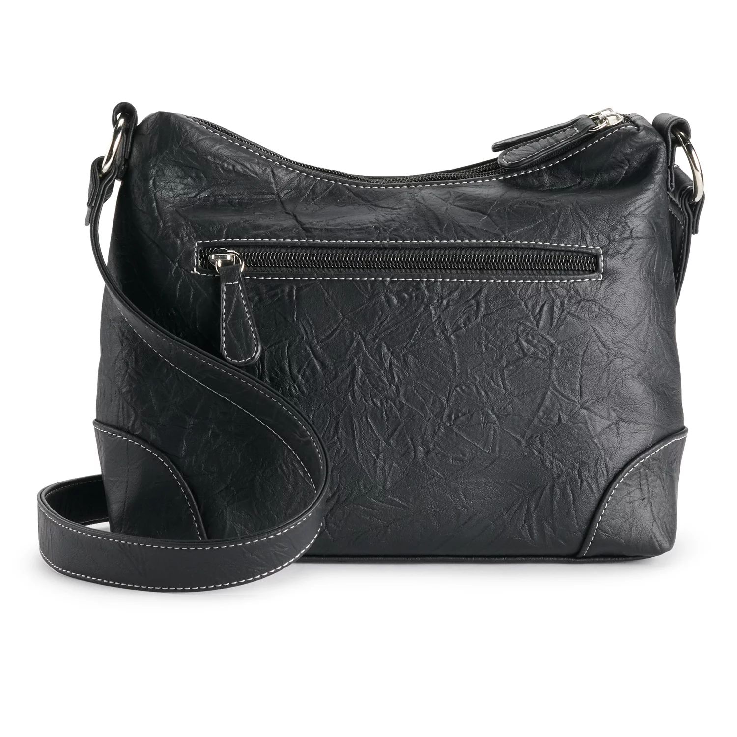 Кожаная сумка-хобо Stone & Co. Nancy Stone & Co., серый/черный