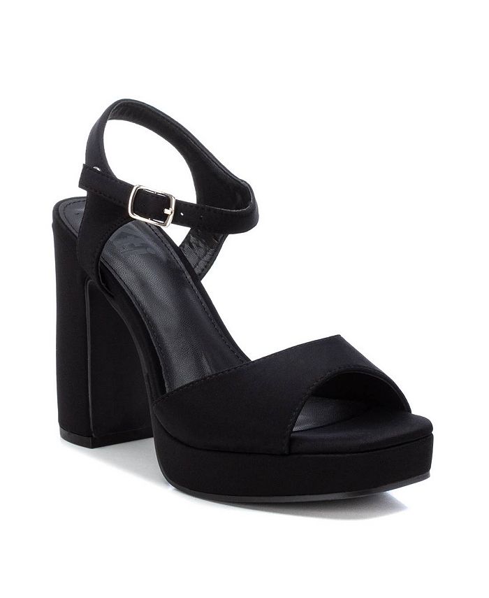 Черные женские босоножки на каблуке XTI, цвет Black женские босоножки в богемном стиле летние сандалии легкая пляжная обувь женские сандалии на каблуке женские босоножки новинка