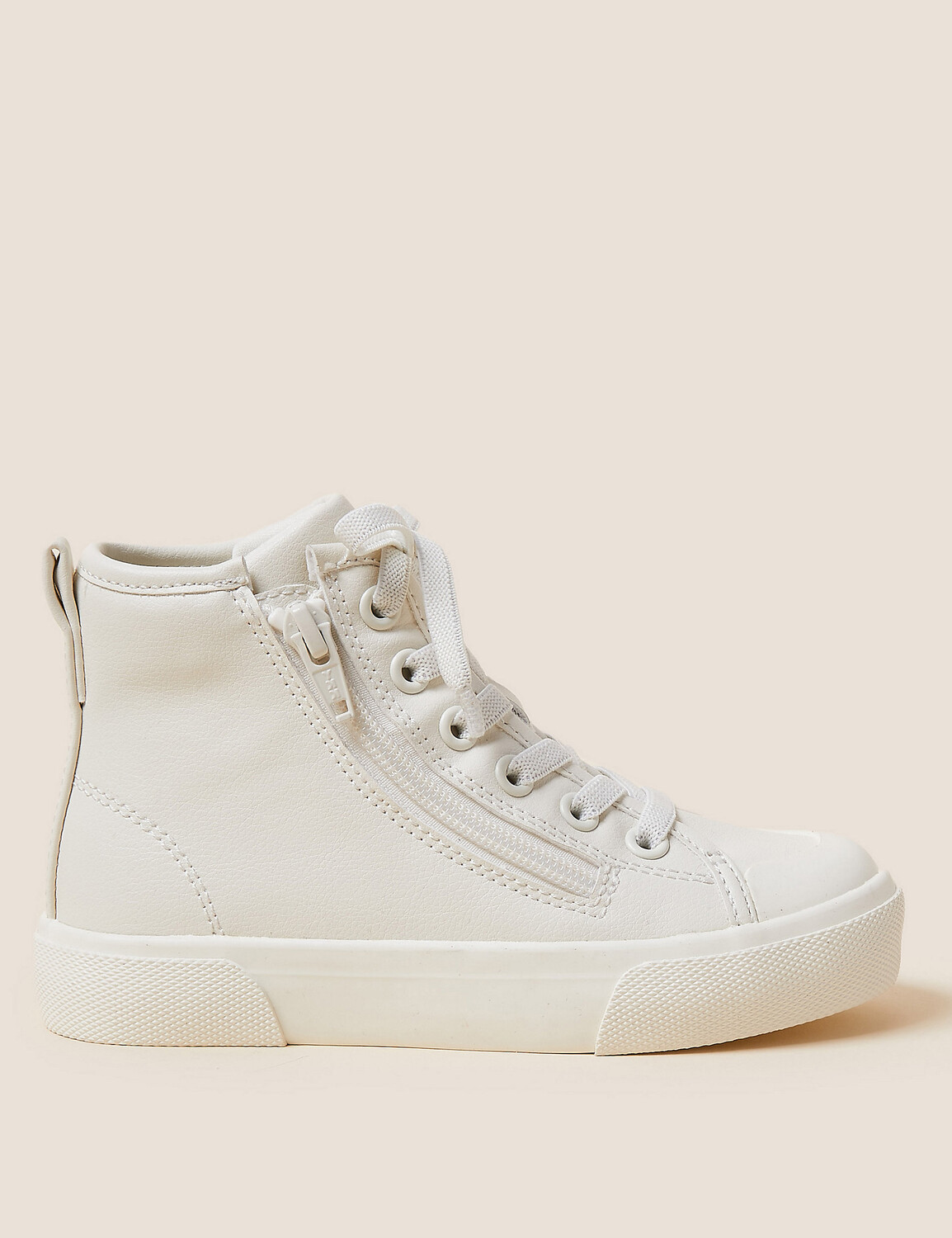 

Детские высокие кеды Freshfeet на молнии (5 маленьких — 7 больших) Marks & Spencer, красный