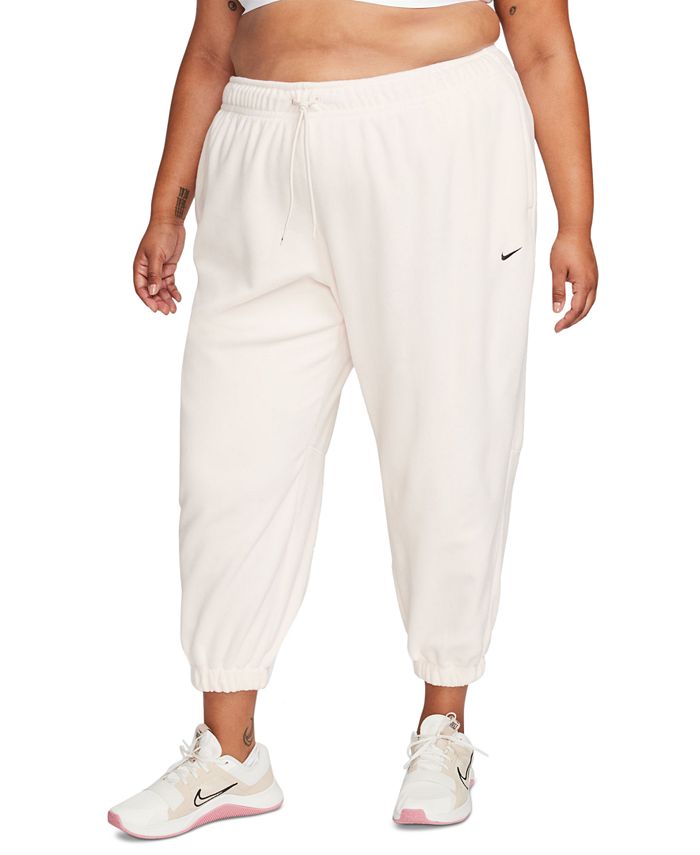 Свободные флисовые спортивные брюки Therma-FIT больших размеров Nike, белый