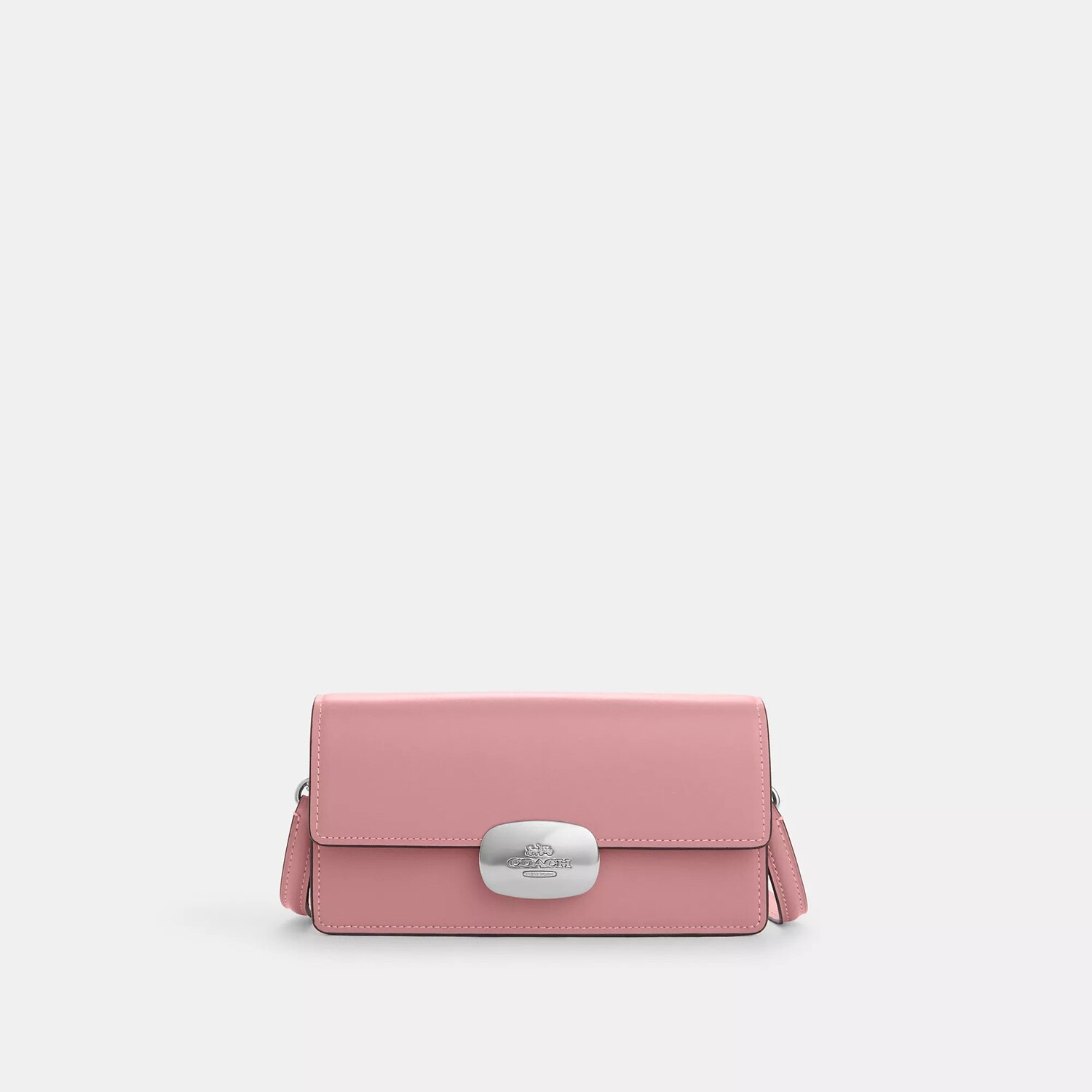 

Маленькая сумка через плечо с клапаном Coach Outlet Eliza, цвет Silver/True Pink
