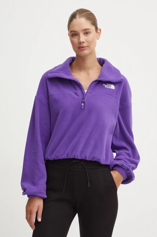 

Флисовый свитшот 100 Glacier с молнией на половину длины The North Face, фиолетовый