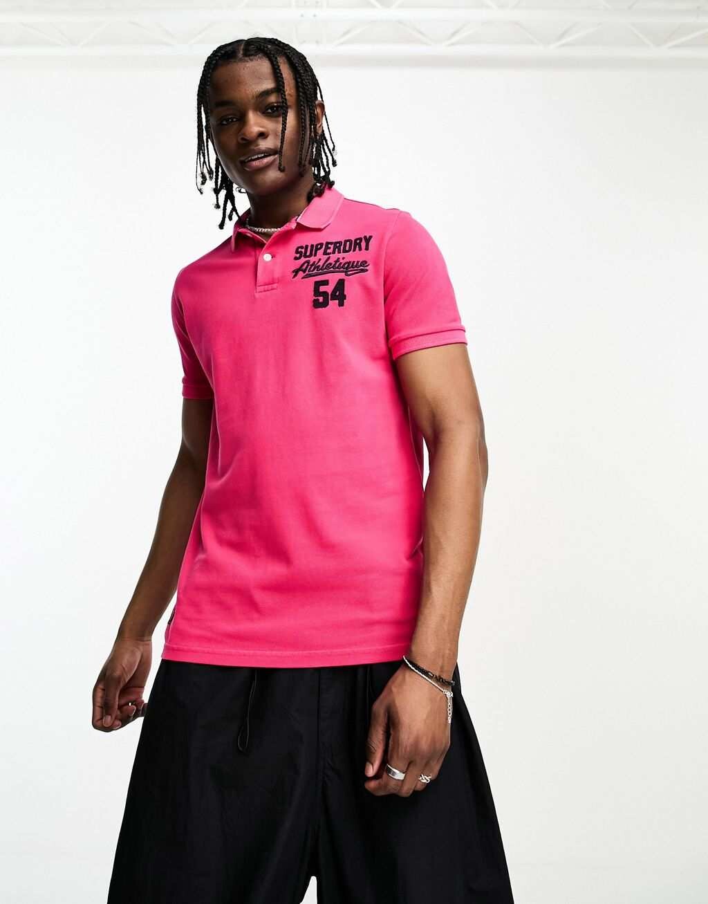

Розовая футболка-поло Superdry Vintage Superstate, Розовый