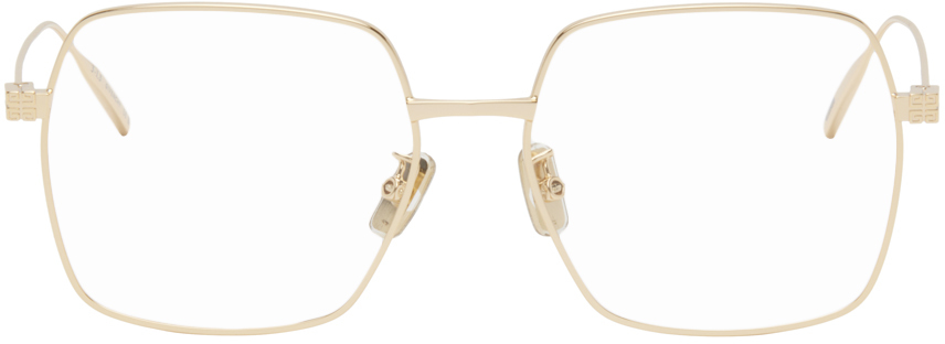 Золотые квадратные очки Shiny endura Givenchy