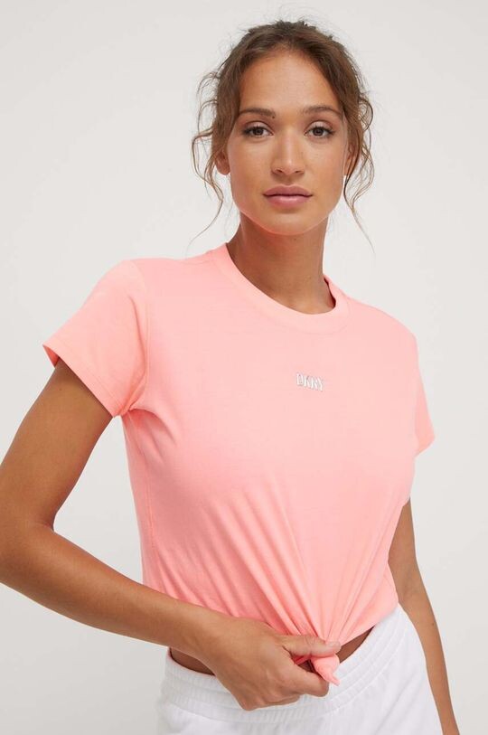 

Хлопковая футболка Dkny DKNY, розовый