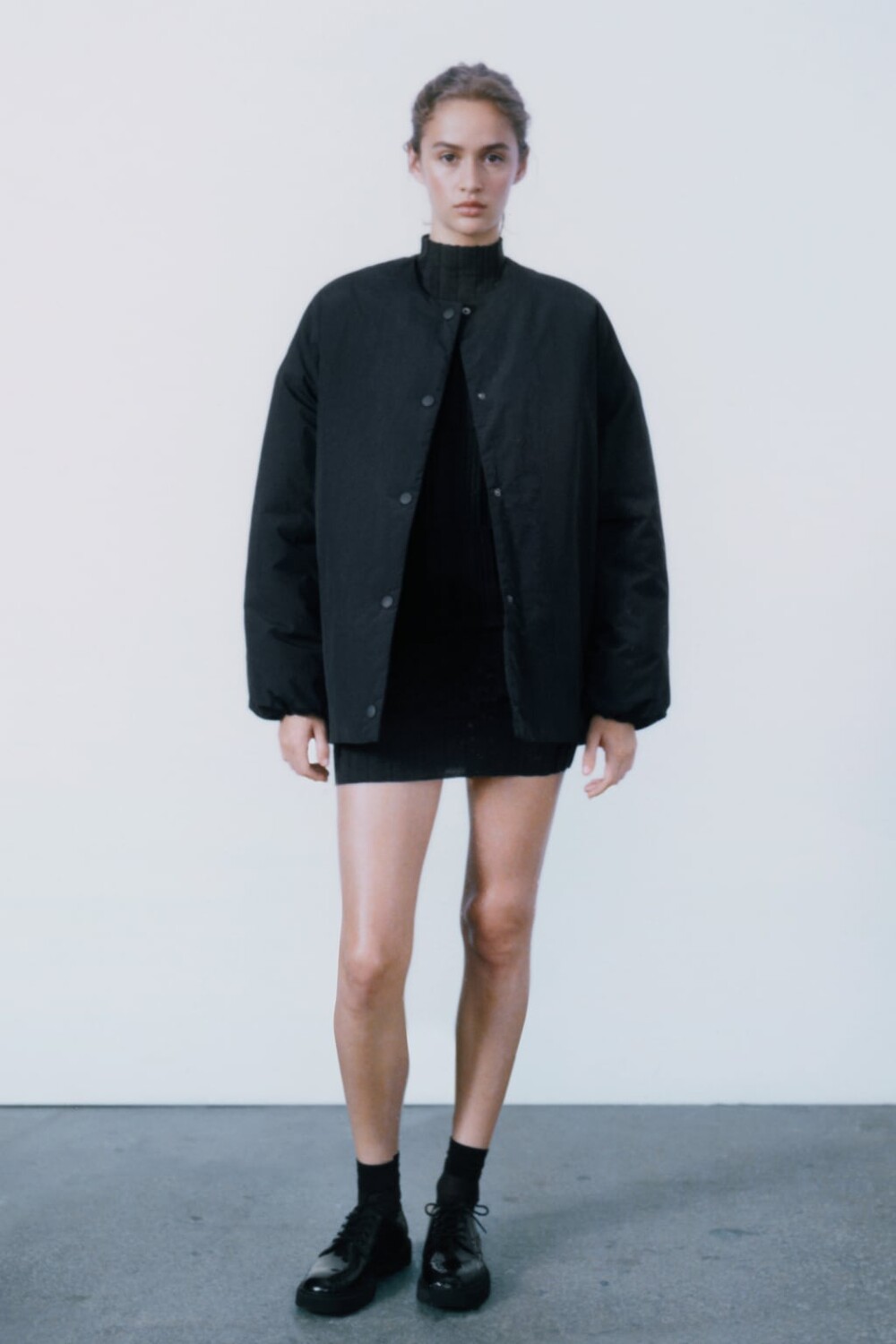 

Водоотталкивающая куртка-пуховик Zw Collection ZARA, синий