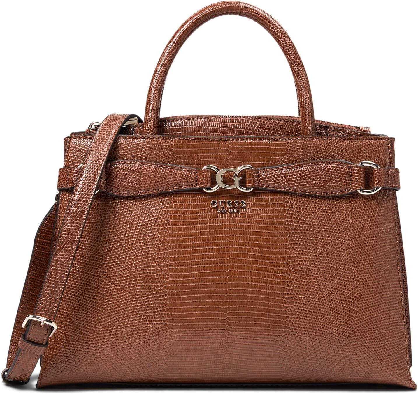 

Сумка GUESS Arlena Girlfriend Satchel, цвет Cognac