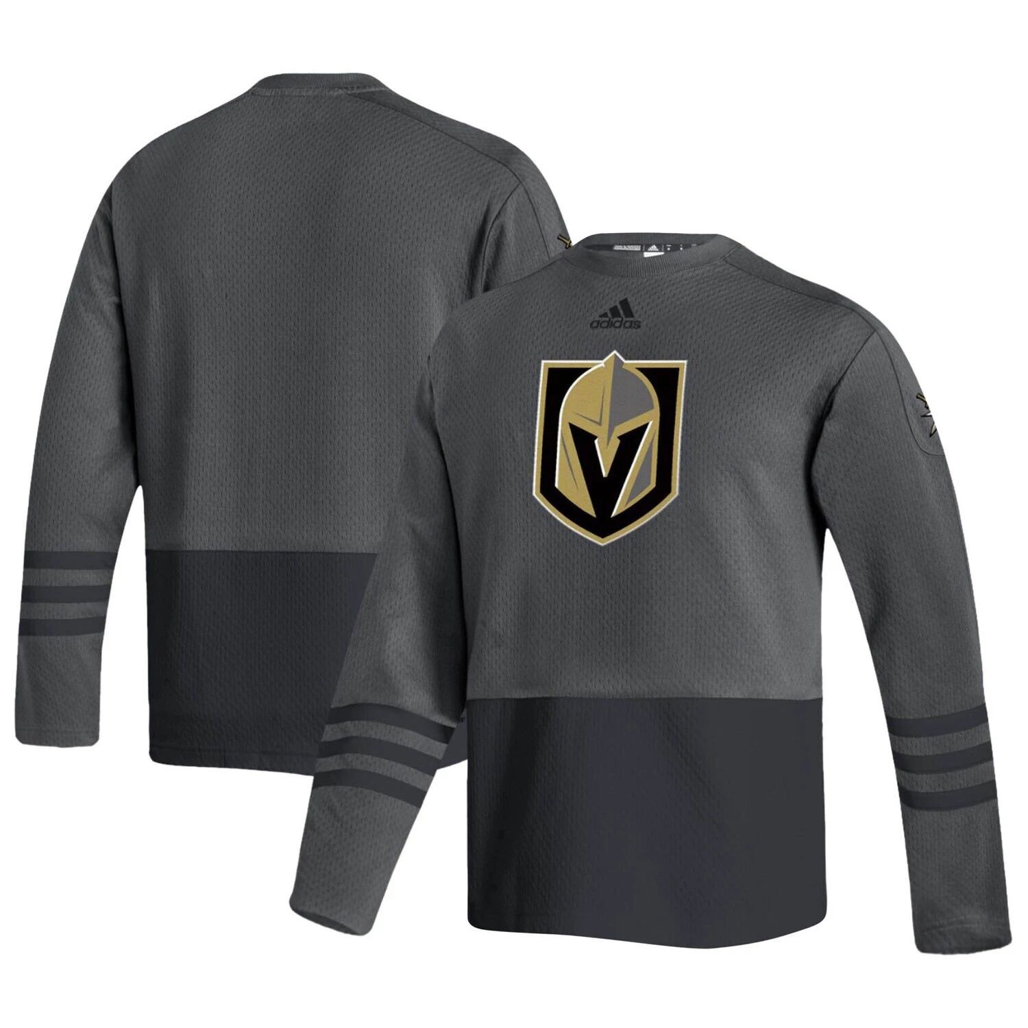 

Мужской темно-серый пуловер-свитер с логотипом Vegas Golden Knights AEROREADY adidas