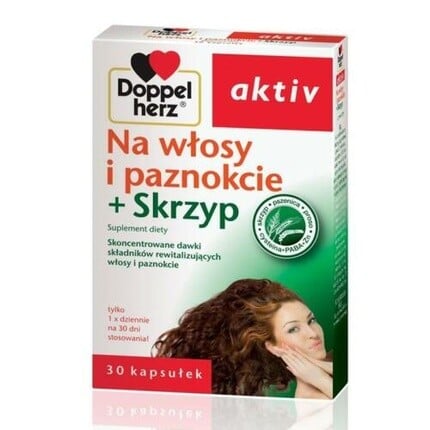 

Doppelherz Aktiv Hair Nails + Хвощ 30 капсул, Quiesser Pharma