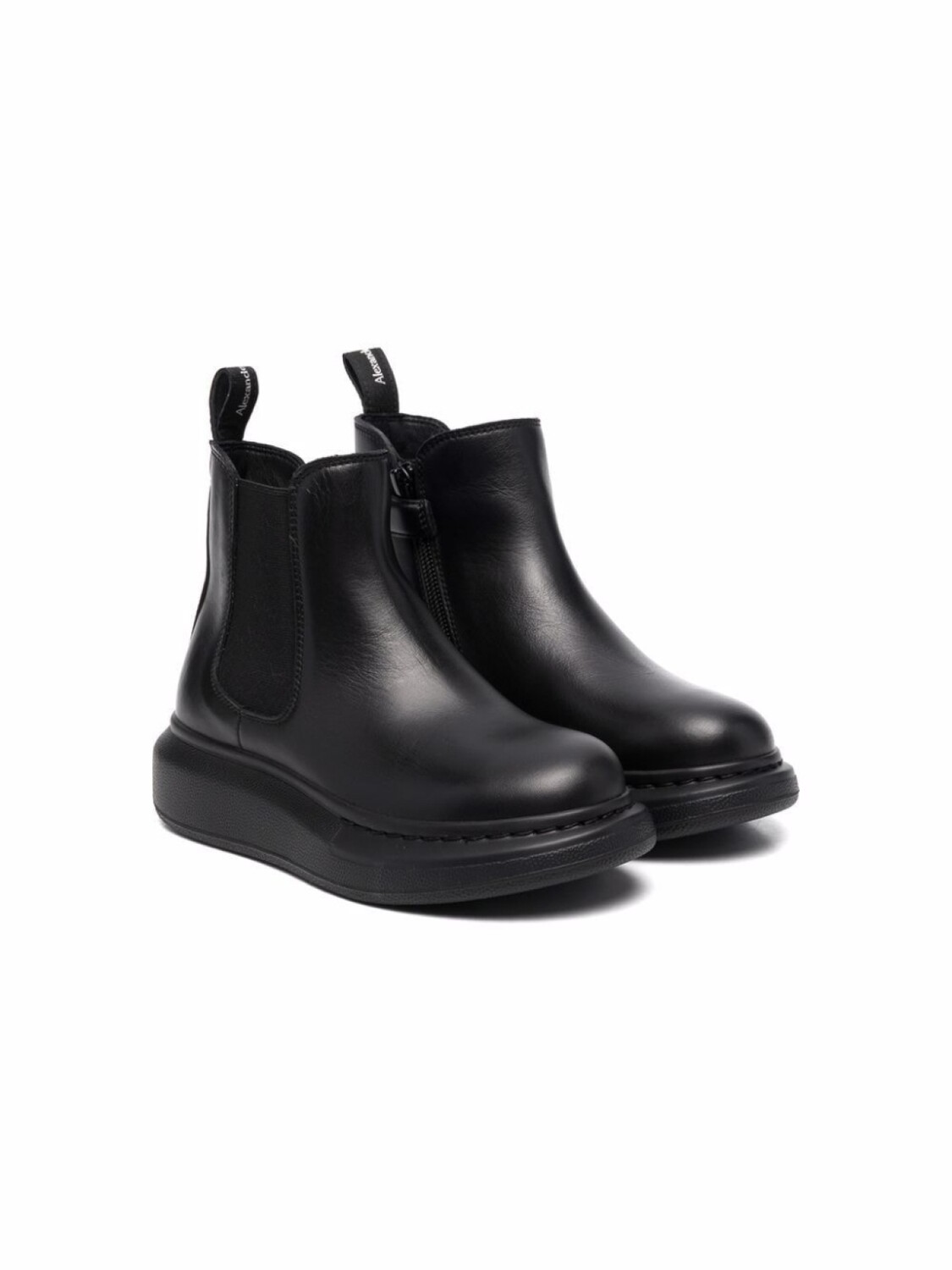 

Alexander McQueen Kids ботинки челси, черный
