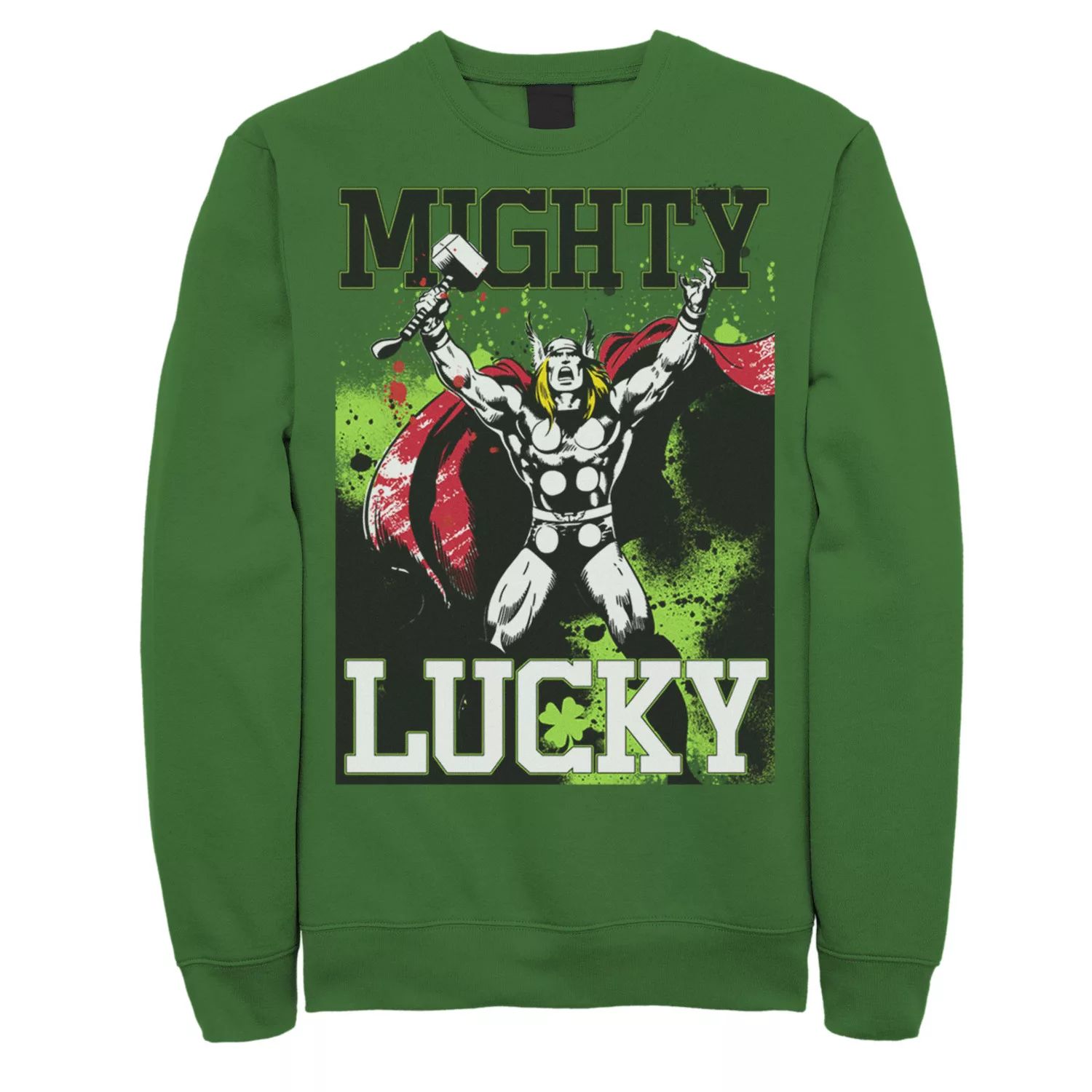 Мужской свитшот Marvel Thor Mighty Lucky Splatter St. Патрика Licensed Character