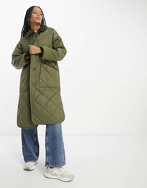 

Зеленая длинная стеганая куртка Barbour Bonnyrigg