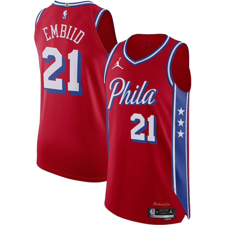 

Джерси Jordan Brand Philadelphia 76Ers, красный