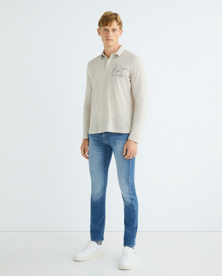 

Мужские узкие джинсы из плюшевого денима J13 Armani Exchange, темно-синий