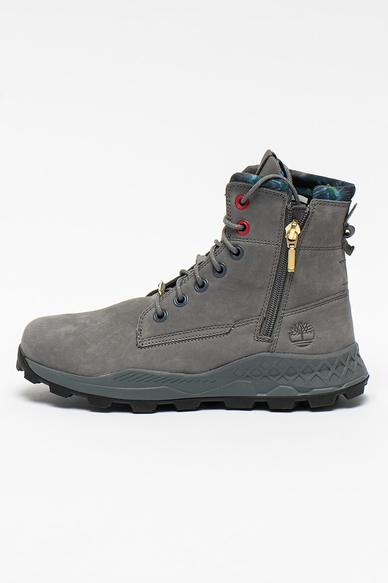 

Ботинки Brooklyn из нубука с логотипом Timberland, серый