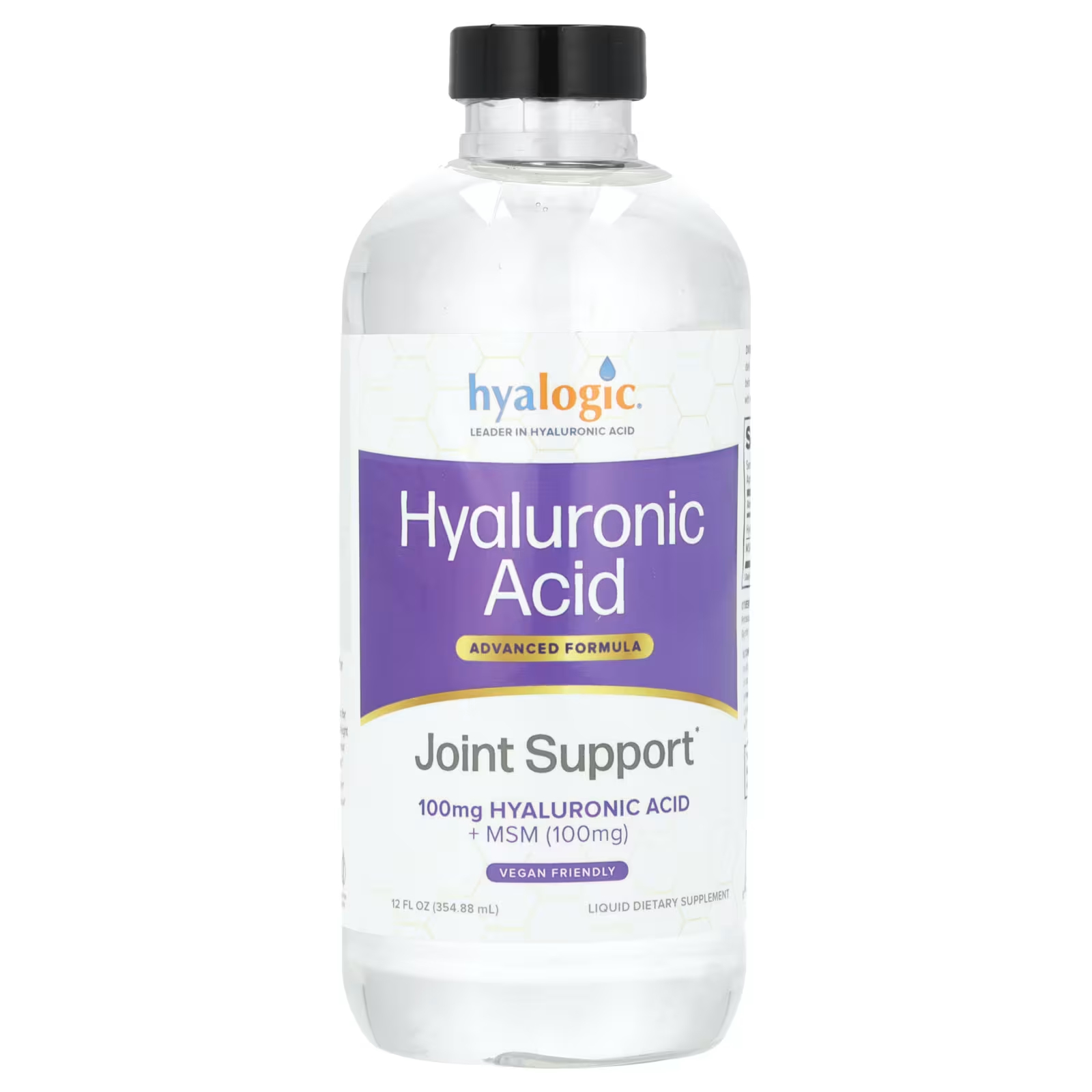 Hyalogic LLC Усовершенствованная формула поддержки суставов с гиалуроновой кислотой, 12 жидких унций (354,88 мл)