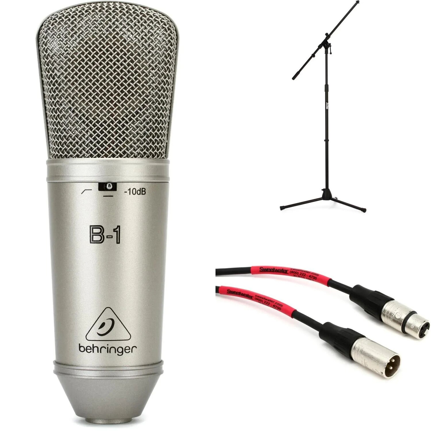 

Комплект конденсаторных микрофонов Behringer B-1 с большой диафрагмой, подставкой и кабелем
