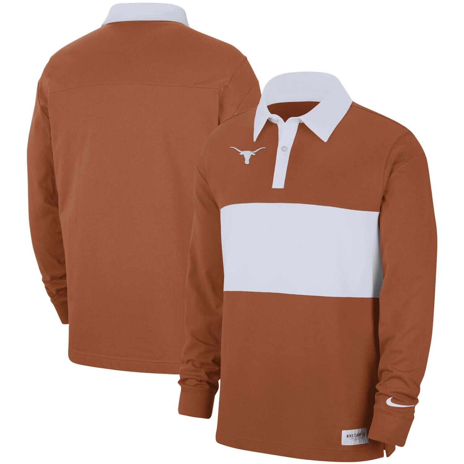 

Мужская футболка-поло с длинными рукавами в полоску Texas Orange Texas Longhorns Nike