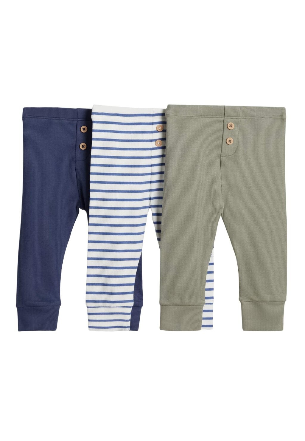 

Брюки 3PACK RICH STRIPED, Leggings Marks & Spencer, синий