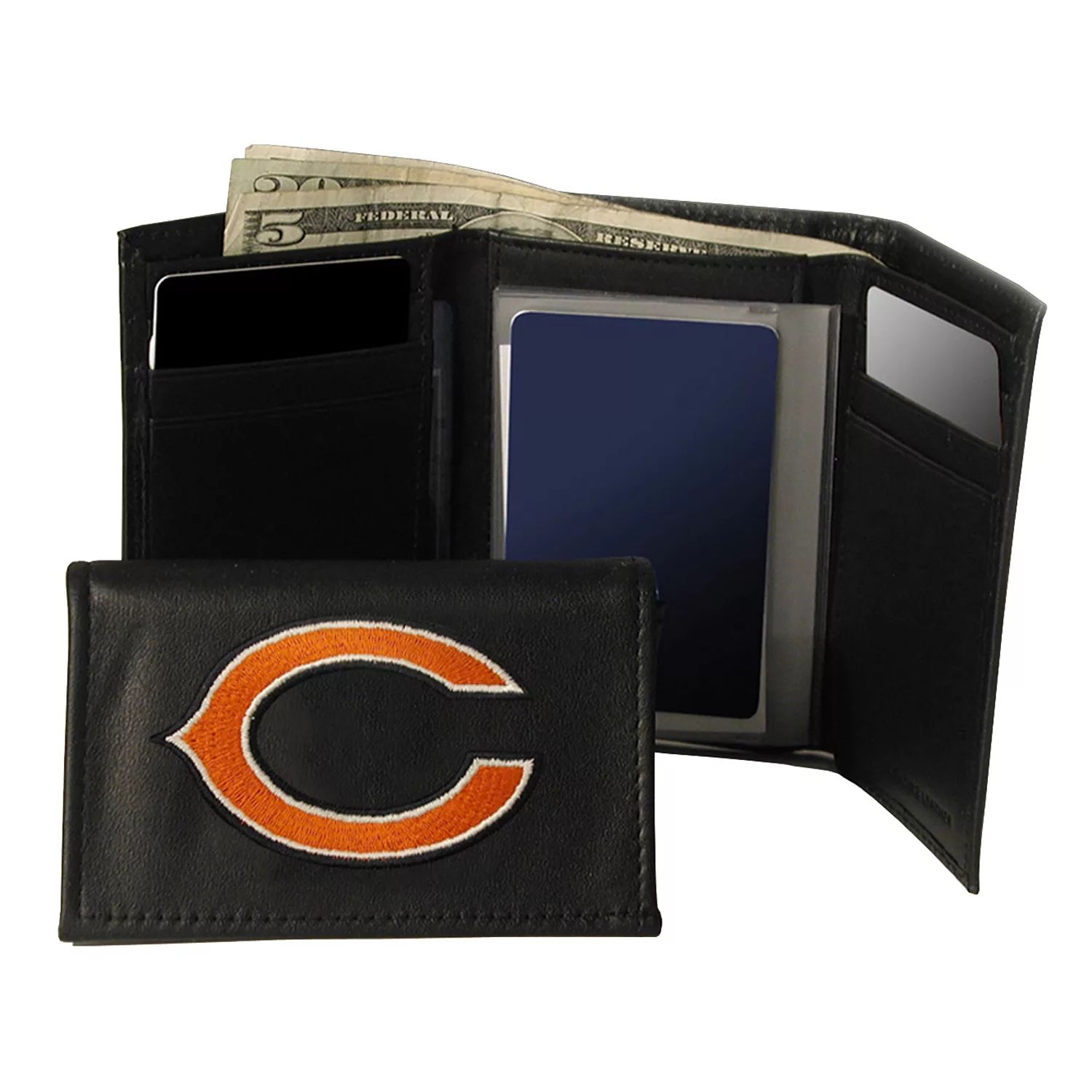 Кожаный кошелек тройного сложения Chicago Bears