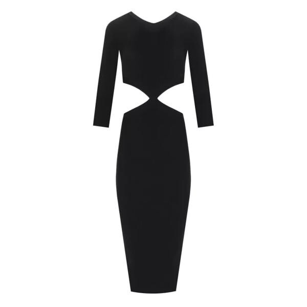 

Платье cut-out knitted dress Elisabetta Franchi, черный