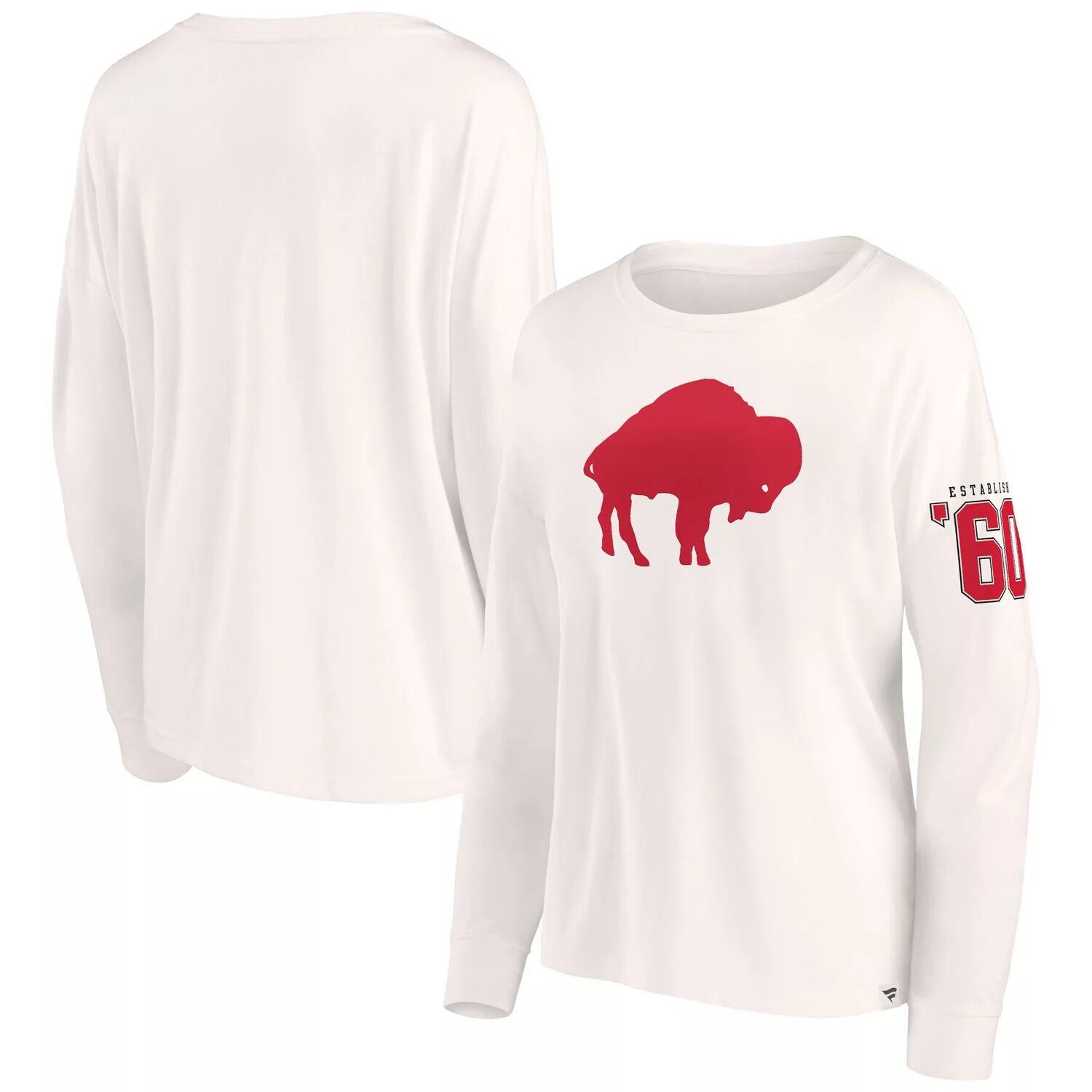 

Женская кремовая футболка с длинными рукавами и фирменным логотипом Fanatics Buffalo Bills Game Date Fanatics, Бежевый