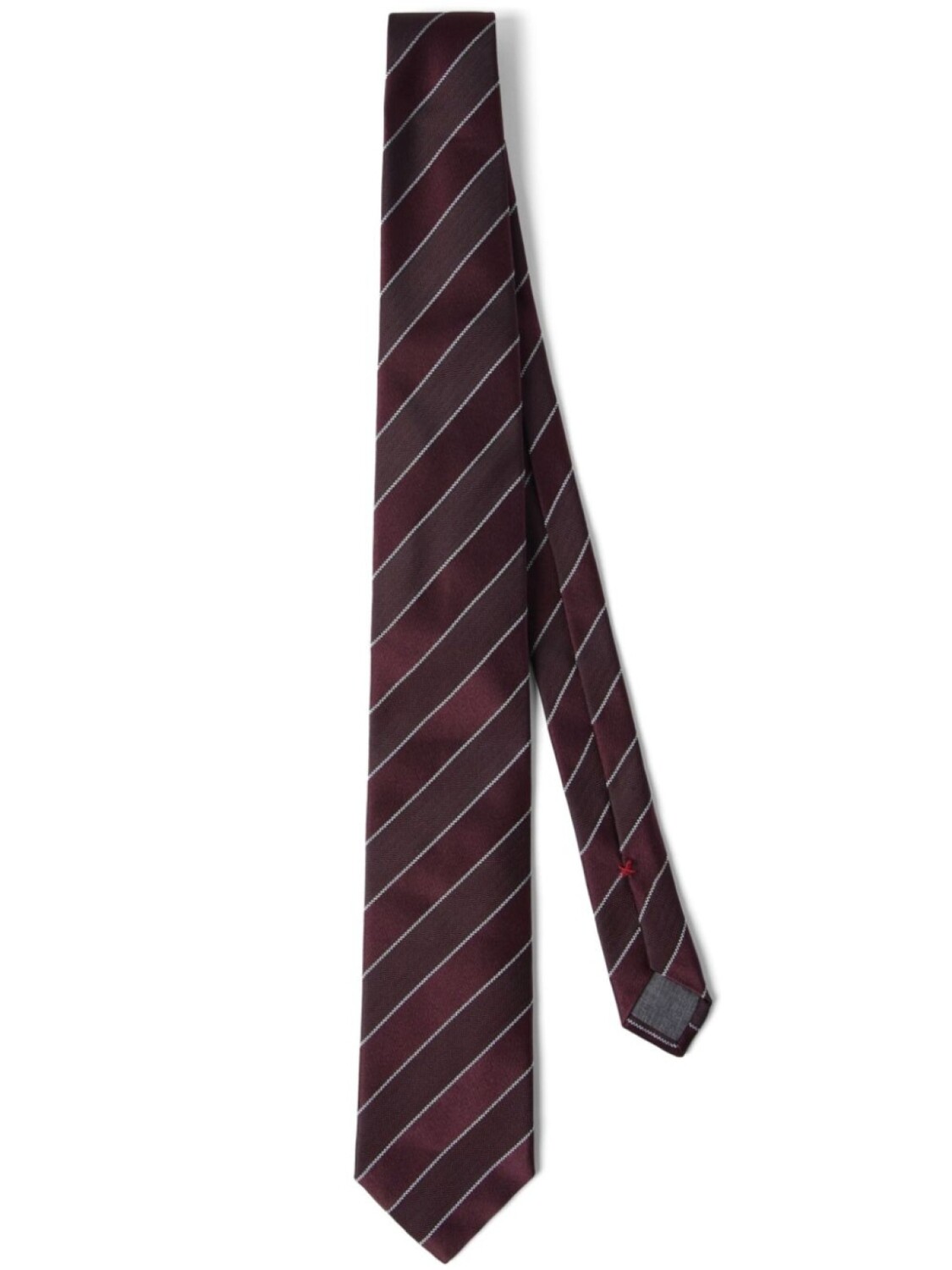 

Brunello Cucinelli полосатый шелковый галстук, красный