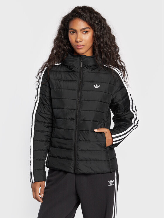 

Пуховик узкого кроя Adidas, черный