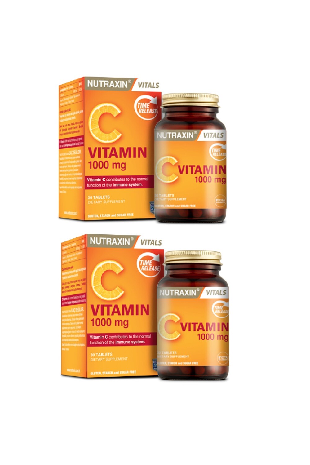 

Nutraxin Vitals Витамин C 1000 мг 30 таблеток по 2 штуки