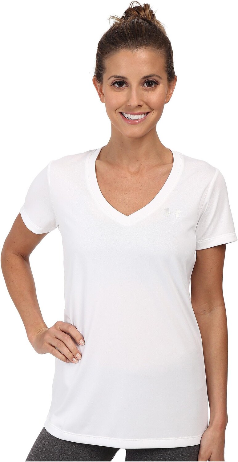 

UA Tech S/S - Твердый Under Armour, цвет White/Metallic Silver