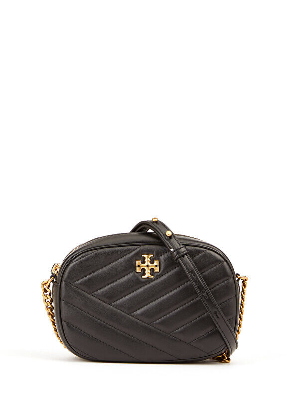 

Черная женская кожаная сумка через плечо kira chevron Tory Burch