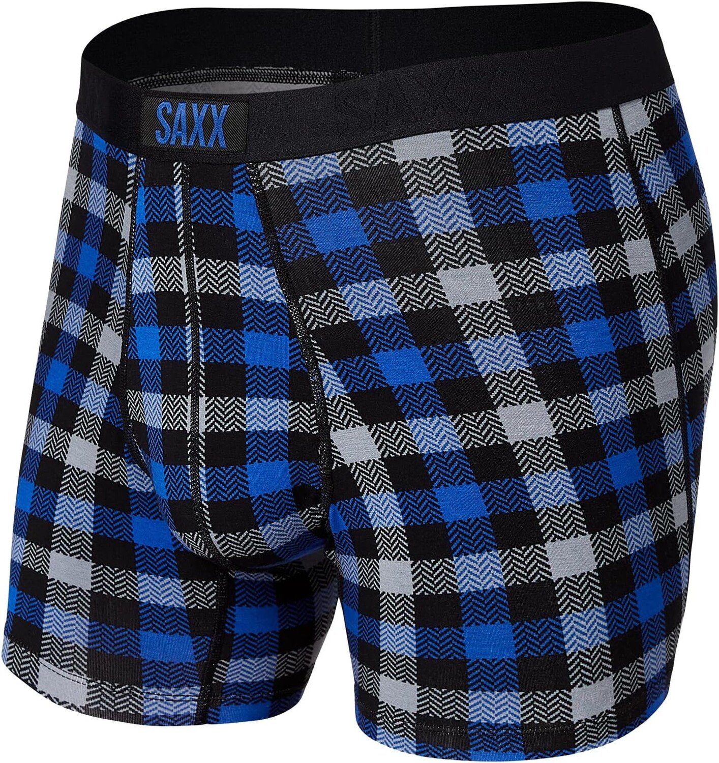 

Трусы-боксеры Vibe Super Soft Boxer SAXX UNDERWEAR, цвет Blue Flannel Check